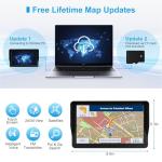9'' GPS Navigator for Car Truck RV - Touchscreen Navigation System with Sun Visor, 2025 North America Maps Free Lifetime Updates, Voice Guidance, Speed Alert, GPS Navigation for All Vehicles