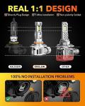 OXILAM 9012 LED Bulb HIR2 Bulb, 40000LM 60W, Ultra-Bright, 5 Min Quick Install, 50000H Lifespan, No Flicker, 99% Compatibility