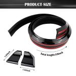 4.9Ft Spoilers for Cars - 3D Glossy Rear Spoiler Wing for Car Decorations - Universal Punch-Free Rubber Trunk Spoiler Lip Fits Car Exterior Accessories Tailgate Roof Bumper (Black)