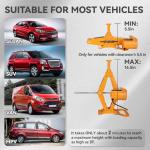 ROGTZ Electric Scissor Car Jack Kit, 3Ton 12V Portable Auto Car Lift with 17.7" Range for SUV/Sedan, Floor Jack for Tire Change & Roadside Emergency