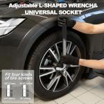 ROGTZ Electric Scissor Car Jack Kit, 3Ton 12V Portable Auto Car Lift with 17.7" Range for SUV/Sedan, Floor Jack for Tire Change & Roadside Emergency