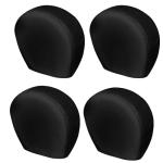 Riuog 4 Pack Tire Covers - Faux Leather Tough Wheel Protector for Truck, SUV, Trailer, Camper, RV Tire Covers RV Universal Fits Tire (Black, Fits Tire Diameters 23''-25.75'')
