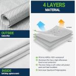 Season Guard Tire Covers 4 Pack, Tire Wheel Protector for Truck, SUV, Trailer, Camper, RV, Carbon Fiber Spare Tire Cover Sun Rain Snow Protector, Universal Fits Tire Diameters 24-26.5 inches, Silver