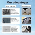 Riuog 4 Pack Tire Covers - Faux Leather Tough Wheel Protector for Truck, SUV, Trailer, Camper, RV Tire Covers RV Universal Fits Tire (Black, Fits Tire Diameters 23''-25.75'')