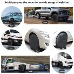 Riuog 4 Pack Tire Covers - Faux Leather Tough Wheel Protector for Truck, SUV, Trailer, Camper, RV Tire Covers RV Universal Fits Tire (Black, Fits Tire Diameters 23''-25.75'')