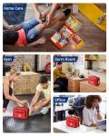 500 PCS Large First Aid Kit for Home, Car, College Dorm, Travel, Camping, Businesses, Hiking, Sports Essential, Professional First Aid Supplies Emergency Kit Home&Businesses Medical Supplies