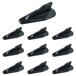 10PCS Rear Diffuser Car Shark Fin Spoiler Kit, Black Mini Spoiler Roof Wing, Auto Rear Tail Wing Compatible with Air Vortex Generator, Universal Car Decoration Accessories (Black)