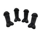 4 Pcs Prank Tire Valve Stem Caps, Tire Air Caps Wheel Accessories Universal for Cars,Trucks,Motorcycles,SUV (Black)