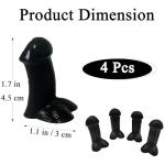 4 Pcs Prank Tire Valve Stem Caps, Tire Air Caps Wheel Accessories Universal for Cars,Trucks,Motorcycles,SUV (Black)