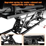 Albott 7000 LBS Portable Car Lift, Heavy Duty Quick Jack with 28" Max Height, Locking Levers & Wheels, Adjustable Scissor Lift for Cars, SUVs, Light Trucks, Garage or Shop Use, Black