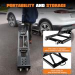 Albott 7000 LBS Portable Car Lift, Heavy Duty Quick Jack with 28" Max Height, Locking Levers & Wheels, Adjustable Scissor Lift for Cars, SUVs, Light Trucks, Garage or Shop Use, Black