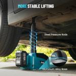 Seesii Electric Car Jack Battery-Powered, 5Ton 21V Cordless Car Hydraulic Jack with 4.0Ah Battery & Remote Control, Portable Emergency Tire Change Tool for Sedan SUV MPV Pickup