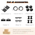 Albott 7000 LBS Portable Car Lift, Heavy Duty Quick Jack with 28" Max Height, Locking Levers & Wheels, Adjustable Scissor Lift for Cars, SUVs, Light Trucks, Garage or Shop Use, Black