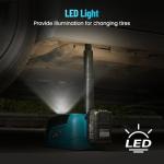 Seesii Electric Car Jack Battery-Powered, 5Ton 21V Cordless Car Hydraulic Jack with 4.0Ah Battery & Remote Control, Portable Emergency Tire Change Tool for Sedan SUV MPV Pickup