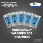 Wonder Wafers - Diamond-Ultra Scented Car Air Fresheners - Individually Wrapped (15 Per Pack) (Clean Car)