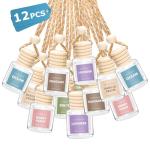 AROIC 12 Pack Car Air Freshener, Car Smell Air Freshener Diffuser Essential Oil Scent for Women & Men, Long Lasting Fresheners Accessories Interior, Hanging Automotive Fragrance with Many Flavors