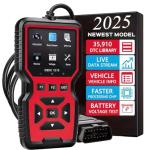 2025 New OBD2 Scanner Diagnostic Tool - Check Engine Light Code Reader with Reset, Battery Voltage Tester, Modes 6 & 8, Suitable for All OBD II Protocol Car & Truck Since 1996