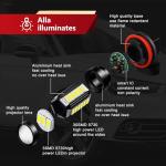 Slykew 2 PCS H11/H8 Car LED Fog Light Bulbs, 6500K White Bright Anti-fog Lights, Universal for Most Cars