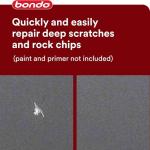 Bondo Scratch & Rock Chip Repair Kit, Paintable - Permanent - Non-Shrinking Repair in Less Than One Hour, 1 Kit