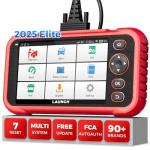 LAUNCH OBD2 Scanner CRP123I V2.0 Elite,2025 Lifetime Free Update Engine ABS SRS at Diagnostics Tool with 7 Resets,Oil/Throttle/SAS/BMS/EPB/DPF Reset/ABS Bleeding Car Scanner,Battery Test,FCA SGW