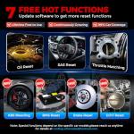 LAUNCH OBD2 Scanner CRP123I V2.0 Elite,2025 Lifetime Free Update Engine ABS SRS at Diagnostics Tool with 7 Resets,Oil/Throttle/SAS/BMS/EPB/DPF Reset/ABS Bleeding Car Scanner,Battery Test,FCA SGW