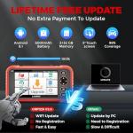 LAUNCH OBD2 Scanner CRP123I V2.0 Elite,2025 Lifetime Free Update Engine ABS SRS at Diagnostics Tool with 7 Resets,Oil/Throttle/SAS/BMS/EPB/DPF Reset/ABS Bleeding Car Scanner,Battery Test,FCA SGW