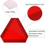 3 Pieces Slow Moving Vehicle Sign Triangle with Reflective Tape Plastic Sign Diamond Grade Reflective for Golf Cart Cars, 14 x 12 Inch(Red and Orange)