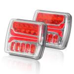 NeaLia Magnetic Wireless Trailer Lights, Rechargeable LED Trailer Light for Towing Truck, Waterproof Tail Tow Lights Kit for RV Camper Boat Caravan, Portable Turn Signal Brake Running Stop