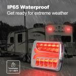 NeaLia Magnetic Wireless Trailer Lights, Rechargeable LED Trailer Light for Towing Truck, Waterproof Tail Tow Lights Kit for RV Camper Boat Caravan, Portable Turn Signal Brake Running Stop