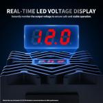 DC 24V to 12V 30A Buck Converter with LED Display Inline Fuse Waterproof Power Supply Step Down Transformer for Car Truck GPS CCTV with 16AWG Wires