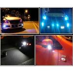 LEADTOPS 10Pcs 18mm 12V Eagle Eye LED Car Fog DRL Daytime Running Light Backup Reverse Tail Rock Lights Small bulb (Blue, Black Case)