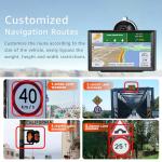 URFRU 7-Inch GPS Navigator for Car Truck RV, 2025 Offline Maps with Lifetime Free Updates, Touchscreen Sat Nav, Voice Guidance, Speed & Traffic Alerts, Custom Truck Routing