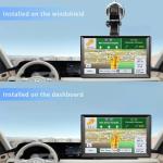 URFRU 7-Inch GPS Navigator for Car Truck RV, 2025 Offline Maps with Lifetime Free Updates, Touchscreen Sat Nav, Voice Guidance, Speed & Traffic Alerts, Custom Truck Routing