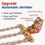 Snow Tire Chains, Universal Car Emergency Anti Slip Snow Chains, 6 Pack Winter Security Tire Chains Tire Width 195-225mm(7.6-8.9 inch) for Most Cars/SUV/Trucks (Medium)