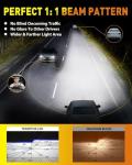Termitor Upgraded H4/9003/HB2 LED Bulbs Hi/Low Beam, 36,000LM 900% Super Brighter, 6500K Cool White, 1:1 Mini Halogen Size H4 9003 Fog Lights Kits with Cooling Fan, Plug and Play, Pack of 2