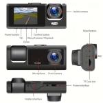 Dual Dash Camera for Car Front and Inside Dash Cam Car Security Video Recorder with Audio 1080P Vehicle Cam Plug and Play, WDR, Night Vision, G-Sensor Auto Lock, 2 Inch Screen