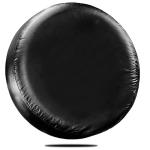 WSSROGY 15 inch PU Leather Soft Trailer Spare Tire Cover Fit for Jeep, SUV, Truck (Black, 15 inch for Diameter 27" - 29")