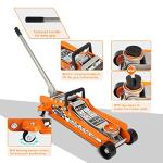 Donext 2.5 Ton Steel Floor Jack, Low Profile Hydraulic Racing Floor Jack with Single Piston Lift Pump, Lifting Range 3-3/8" - 14-15/16"