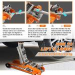 Donext 2.5 Ton Steel Floor Jack, Low Profile Hydraulic Racing Floor Jack with Single Piston Lift Pump, Lifting Range 3-3/8" - 14-15/16"