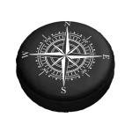 16 Inch Spare Tire Cover Weatherproof Sun Protection Wheel Tire Cover Universal Fit Trailers RV SUV Truck Camper Travel Compass