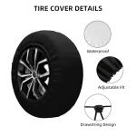 16 Inch Spare Tire Cover Weatherproof Sun Protection Wheel Tire Cover Universal Fit Trailers RV SUV Truck Camper Travel Compass