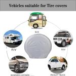 Rv Trailer Wheel Tire Covers Wheel Covers for Painting Truck, SUV, Motorhome,Trailer, Camper Fits 30-32 Inch Tire Diameter Water Resistant Dustproof Sun Snow Tire Covers
