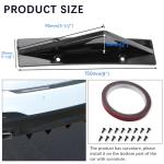 JMTBNO 4pcs Universal Curved Shape Rear Bumper Diffuser Shark Fin Spoiler Trim Covers Decoration Set Lip Wing Splitter,Black