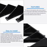 JMTBNO 4pcs Universal Curved Shape Rear Bumper Diffuser Shark Fin Spoiler Trim Covers Decoration Set Lip Wing Splitter,Black