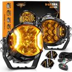 Auxbeam V-Ultra Series 3 Inch 108W Amber Fog Light Pods, with DRL 3 Modes & Protective Covers, 270° Side Shooter Light Bar, Hyper Spot Beam Offroad Lights, for Truck ATV UTV Car Motorcycle, Pair