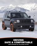 Automotive Snow Socks for Tires, Tire Socks For Snow- Premium Alternative to Tire Chains for Cars, SUVs & Trucks - Easy Installation, Enhanced Winter Traction - Pack of 2 (Large)