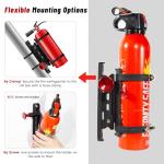 Car Fire Extinguisher Mount Holder - Quick Release Fire Extinguisher Bracket for Jeep Wrangler JT, TJ, JL, JKU, UTV, Polaris RZR, Ranger, Can-Am X3, Yamaha, ATV, Tractor – Corrosion-Resistant