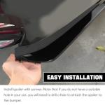 Wuyaoyao 2PCS Car Rear Bumper Diffuser Spoilers, Anti-Collision Front Bumper Lip Protector, Rear Bumper Guard Diffuser Splitter, Bumper Side Skirt Lip Body Kit, Exterior Car Decoration