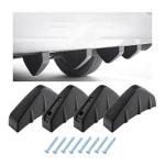 KVAEY 4-Piece Car Spoiler Wing Diffusers, Universal Bumper Lip Splitters for Vehicles (Black)