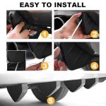 KVAEY 4-Piece Car Spoiler Wing Diffusers, Universal Bumper Lip Splitters for Vehicles (Black)
